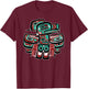 Alaska Native American Art Tlingit Haida Eagle Tribal Clan 2 T-Shirt - T-Shirt | Maroon