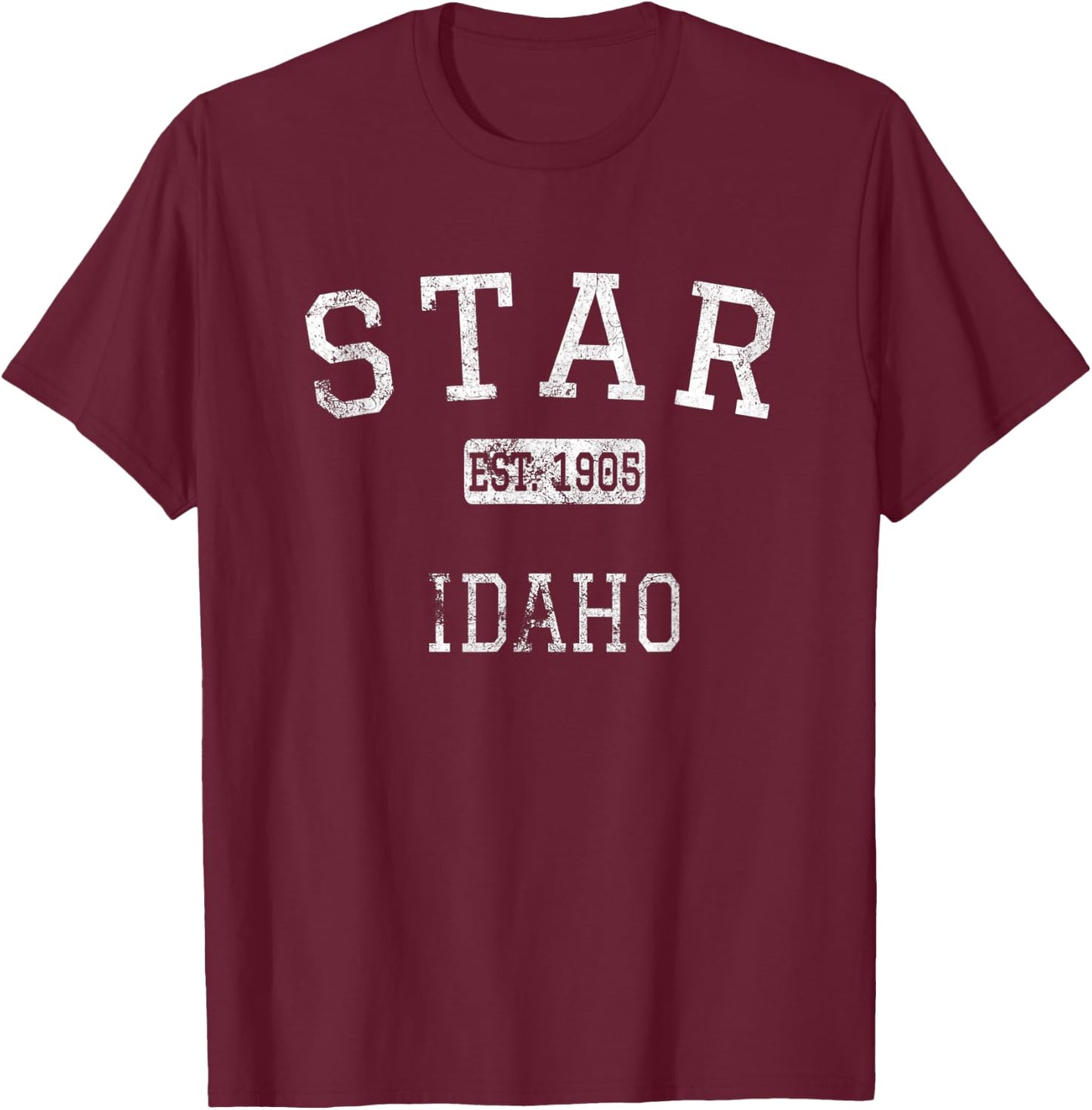 Star Idaho ID Vintage T-Shirt - T-Shirt | Maroon