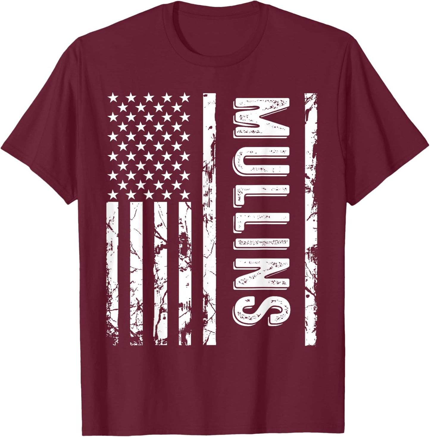 Mullins Last Name Funny Surname Team Mullins Family Reunion T-Shirt - T-Shirt | Maroon