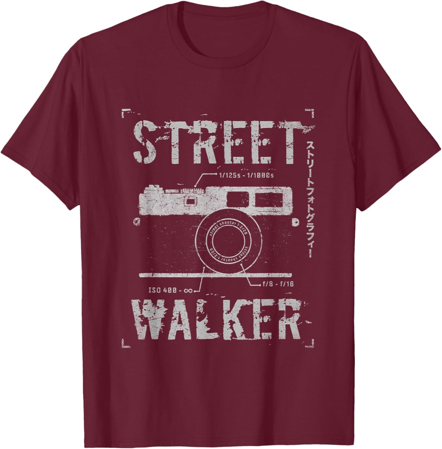 Street Walker Snapshot Photography Street Photographer T-Shirt - T-Shirt | Maroon
