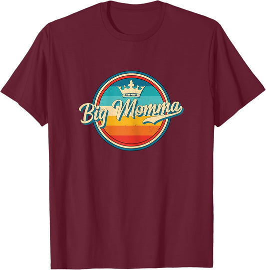 Big Momma Retro Name Funny Vintage Style Mother Mama T-Shirt - T-Shirt | Maroon