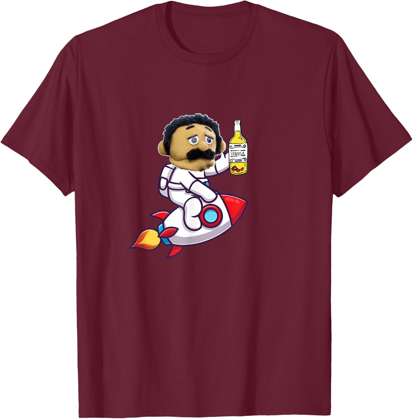 Awkward Puppets Diego Funny T-Shirt - T-Shirt | Maroon
