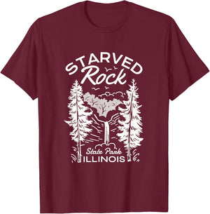 Starved Rock State Park Illinois Nature T-Shirt - T-Shirt | Maroon