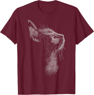 Cute Cat scribble art sketch for kitten lover Kitty cats Women Girls Kids T-Shirt - T-Shirt | Maroon