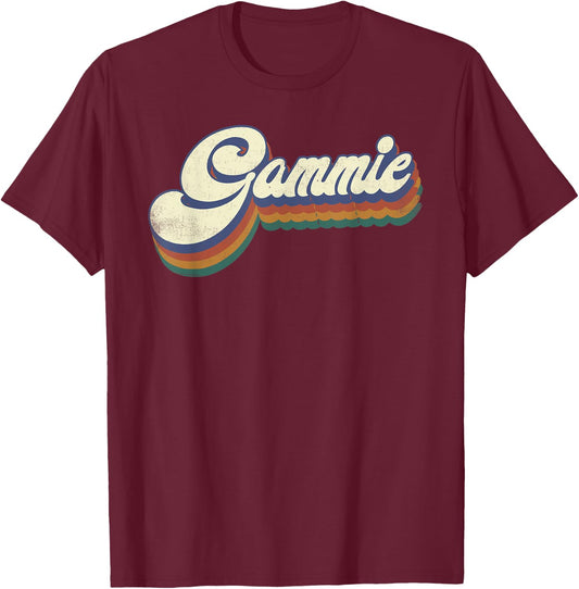 Gammie Gifts For Grandma Retro Vintage Mother's Day Gammie T-Shirt - T-Shirt | Maroon
