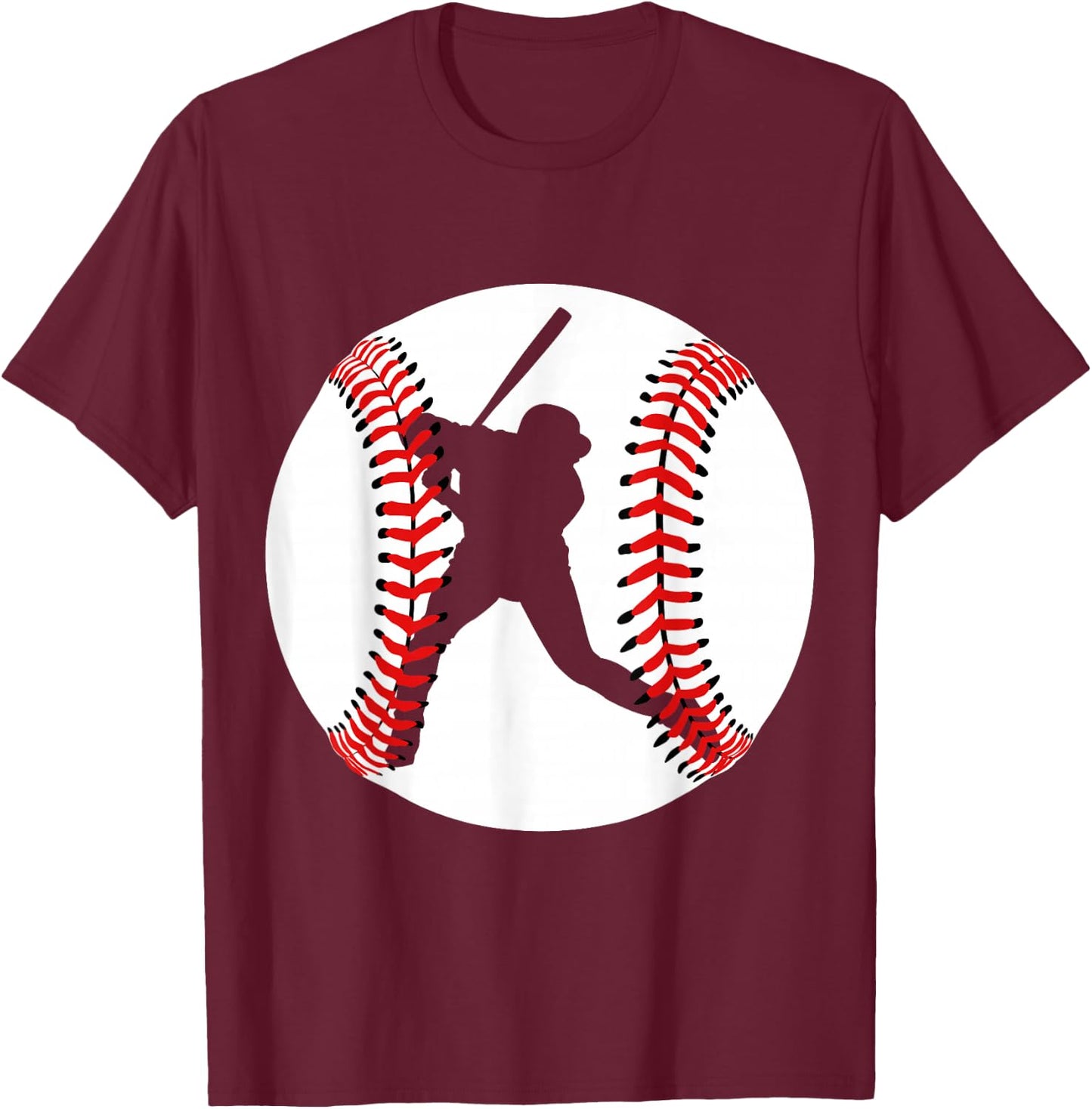 Cool Baseball Player T-Shirt - T-Shirt | Maroon