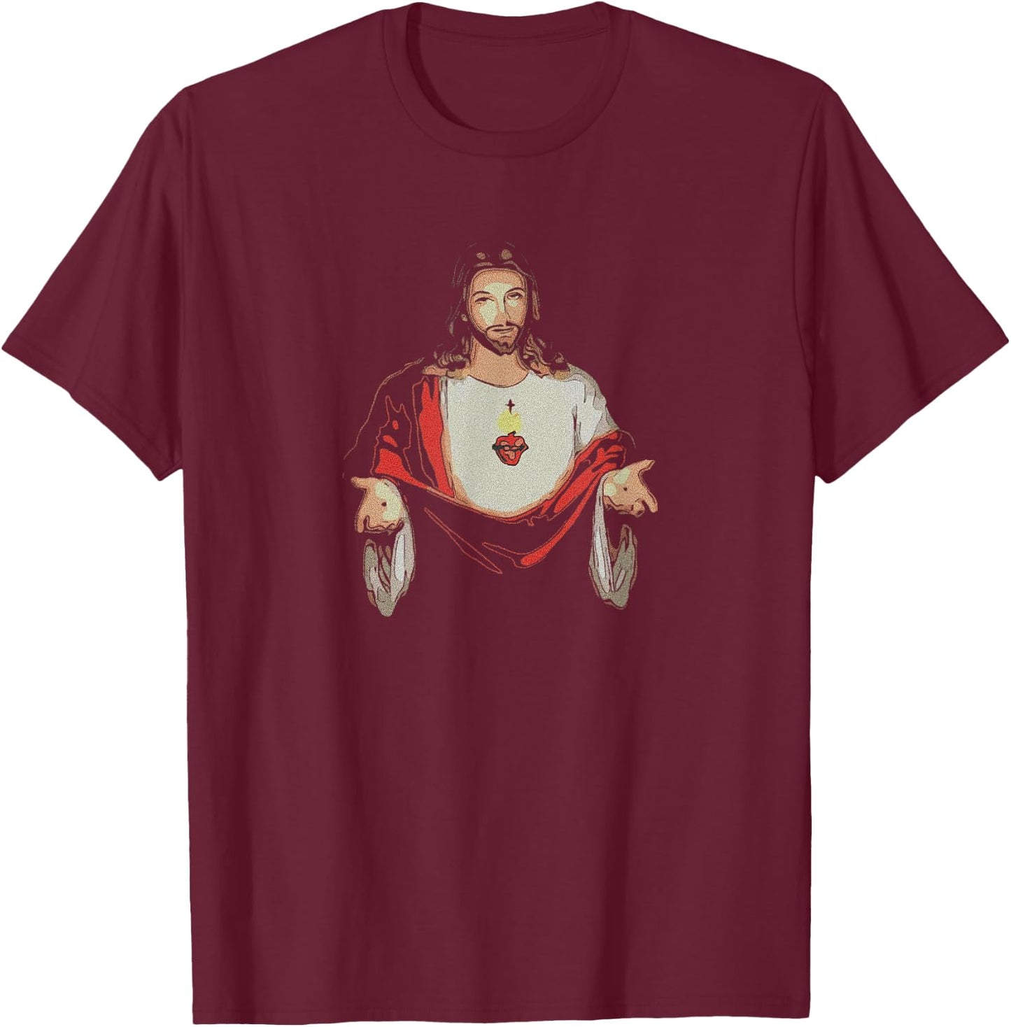 Christian Jesus design T-Shirt - T-Shirt | Maroon