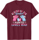 Keeper Of The Gender Auntie Loves You Gender Reveal Elephant T-Shirt - T-Shirt | Maroon