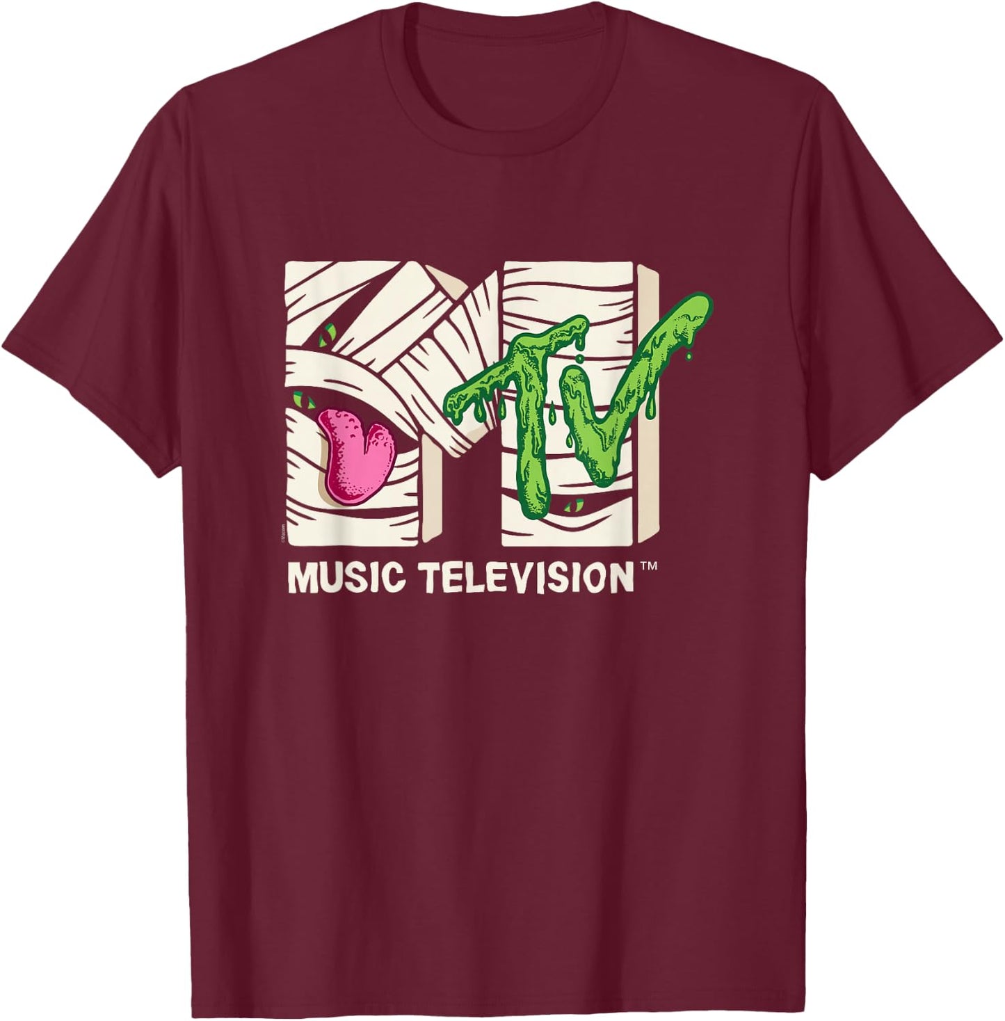 MTV - Logo Mummy Monster T-Shirt - T-Shirt | Maroon