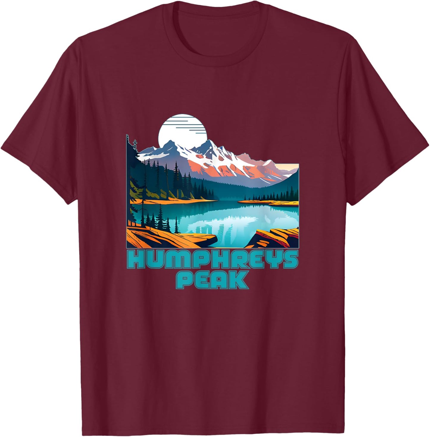 Humphreys Peak Souvenir Apparel Retro Vintage Humphreys Peak T-Shirt - T-Shirt | Maroon