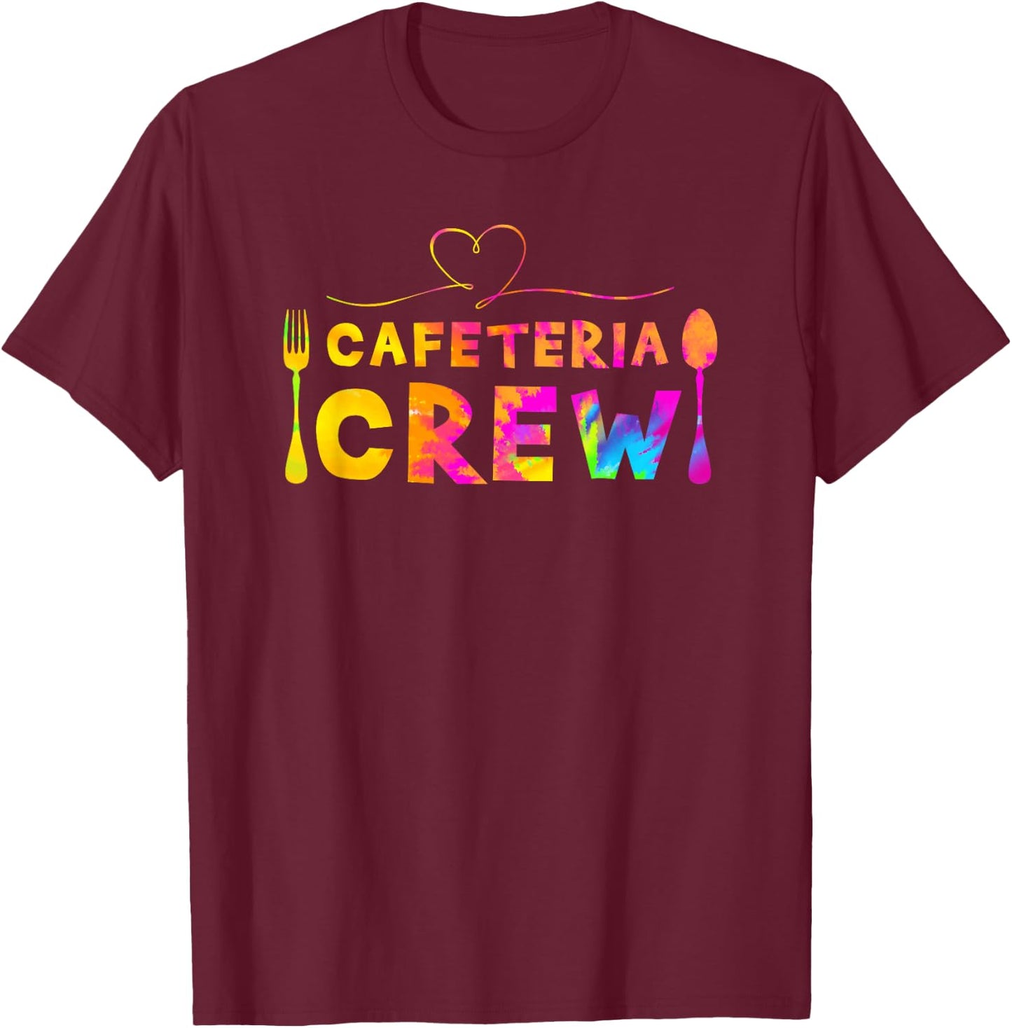 Cafeteria Crew - Lunch Ladies Rock - Proud School Cook Quote T-Shirt - T-Shirt | Maroon
