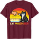 Cat Whisperer Man Paw Fist Bump Sunset Retro Men Women Kids T-Shirt - T-Shirt | Maroon