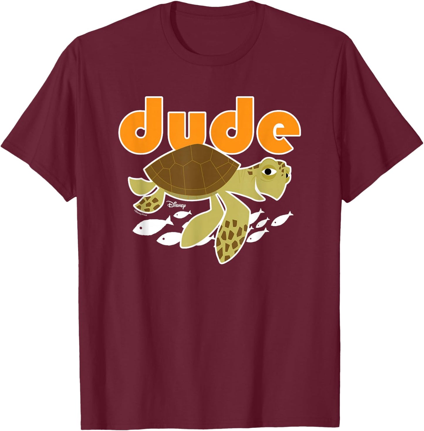 Finding Nemo - Crush Turtle Dude T-Shirt - T-Shirt | Maroon