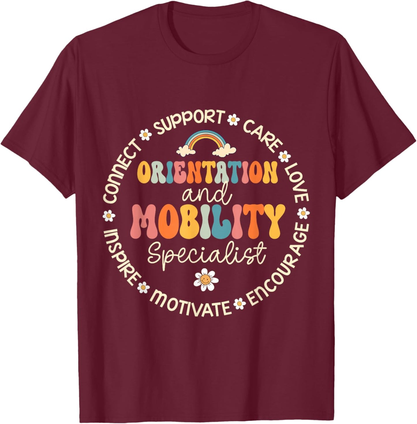 Orientation and Mobility Specialist Week Back to School T-Shirt - T-Shirt | Maroon