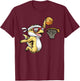 Common Leopard Gecko Playing Basketball Reptile Lizard T-Shirt - T-Shirt | Maroon