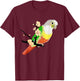 Pineapple Green Cheek Conure T-Shirt - T-Shirt | Maroon