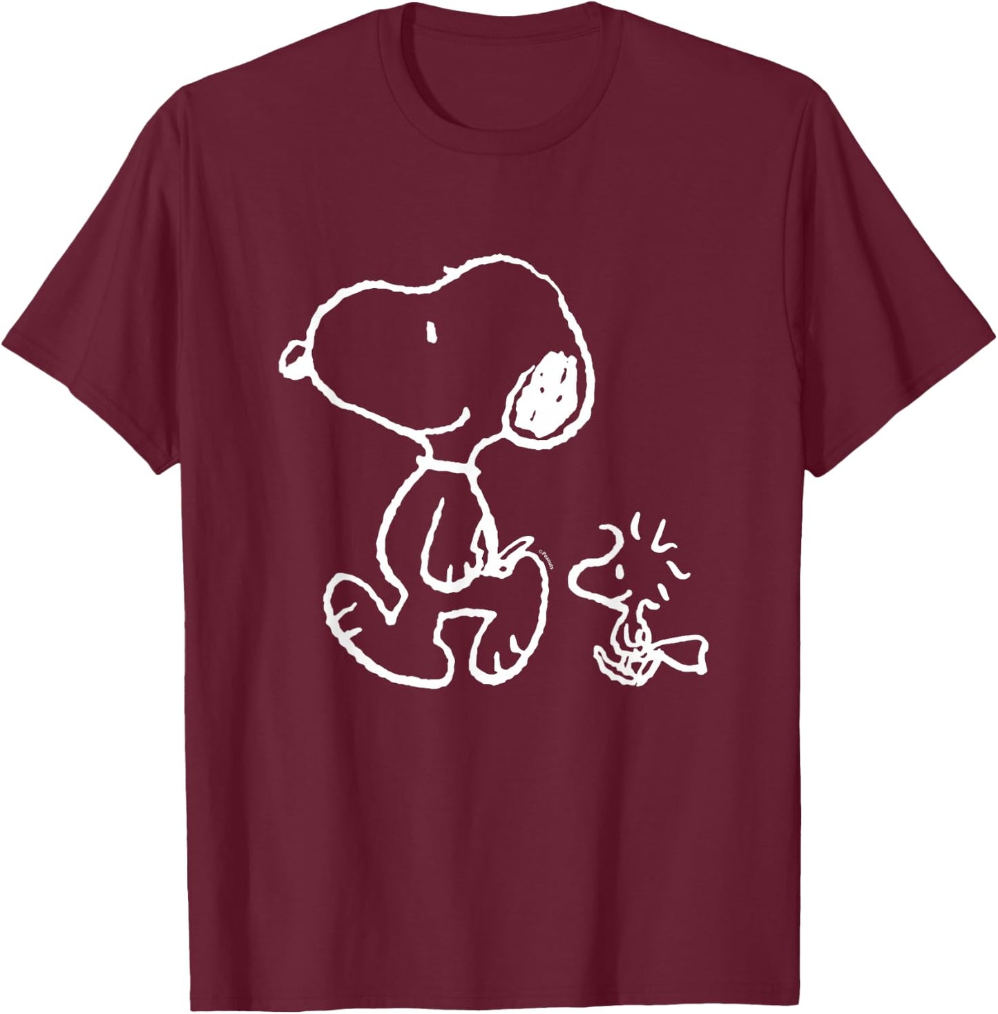 Snoopy Woody Walk T-Shirt - T-Shirt | Maroon