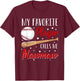Baseball My Favorite Player Calls Me Mawmaw Heart Grandma T-Shirt - T-Shirt | Maroon