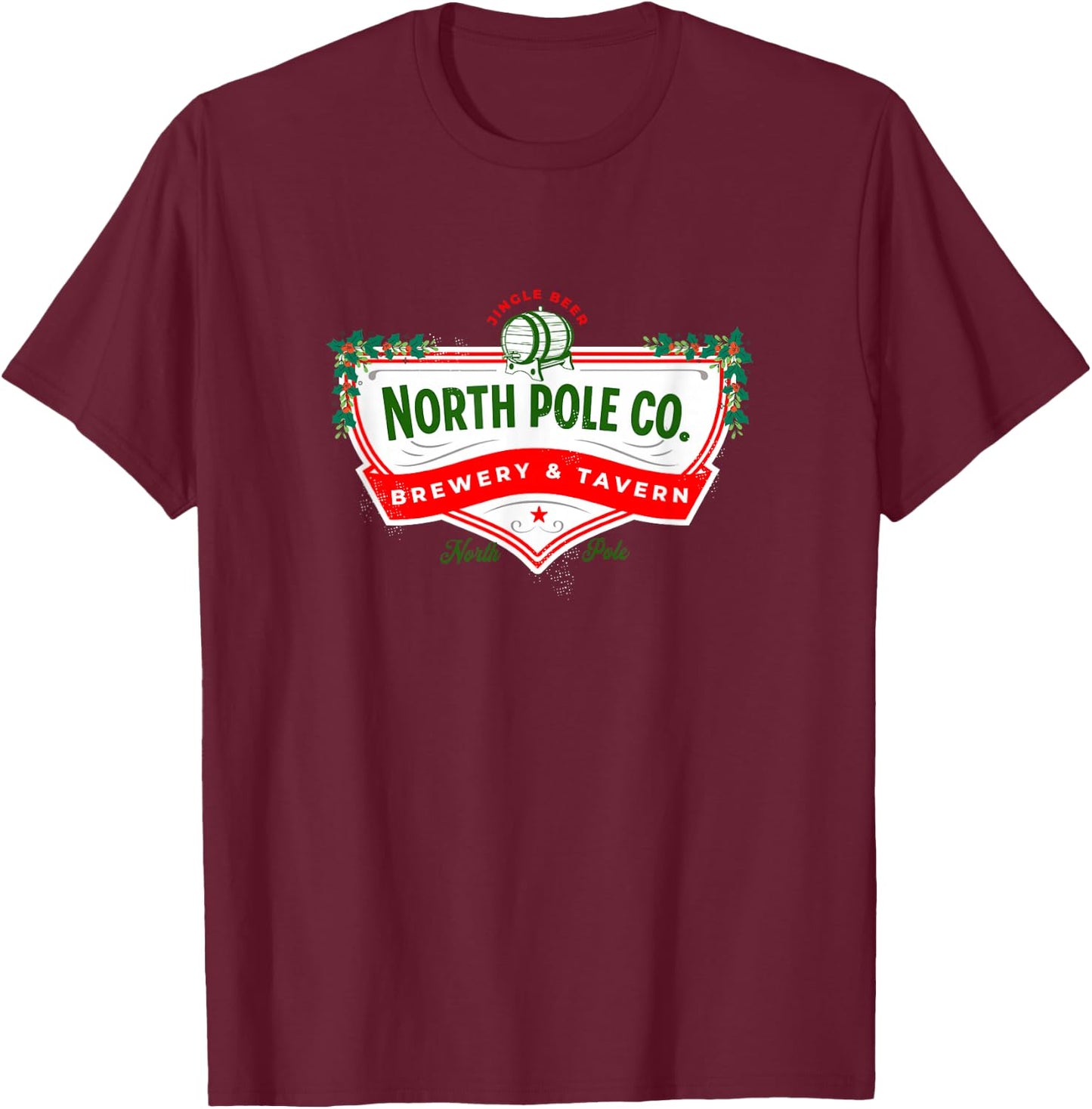 North Pole Brewery & Tavern Design T-Shirt - T-Shirt | Maroon
