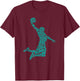 Basketball Player Typography Word Art T-Shirt - T-Shirt | Maroon
