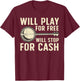 Funny Banjo Art Women Banjo Musical Instrument Lover T-Shirt - T-Shirt | Maroon