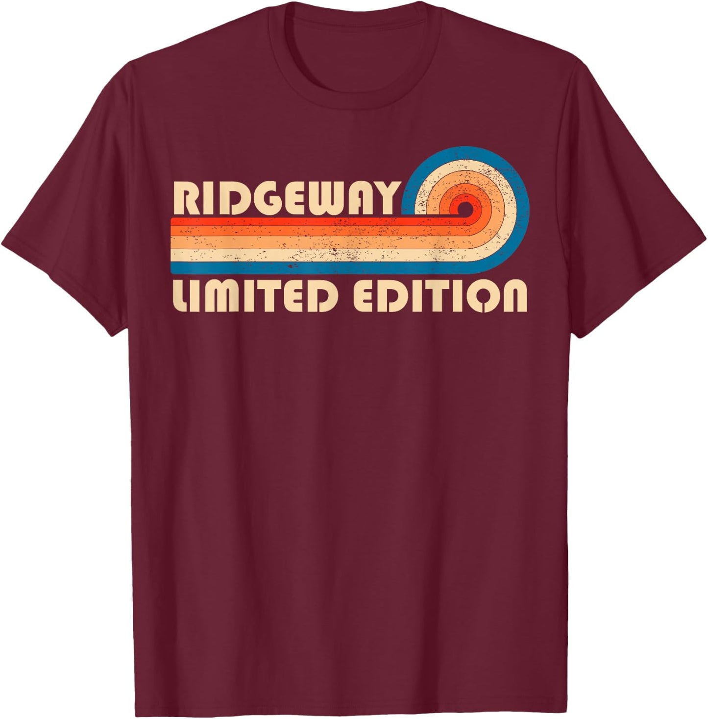 RIDGEWAY Surname Retro Vintage 80s 90s Birthday Reunion T-Shirt - T-Shirt | Maroon