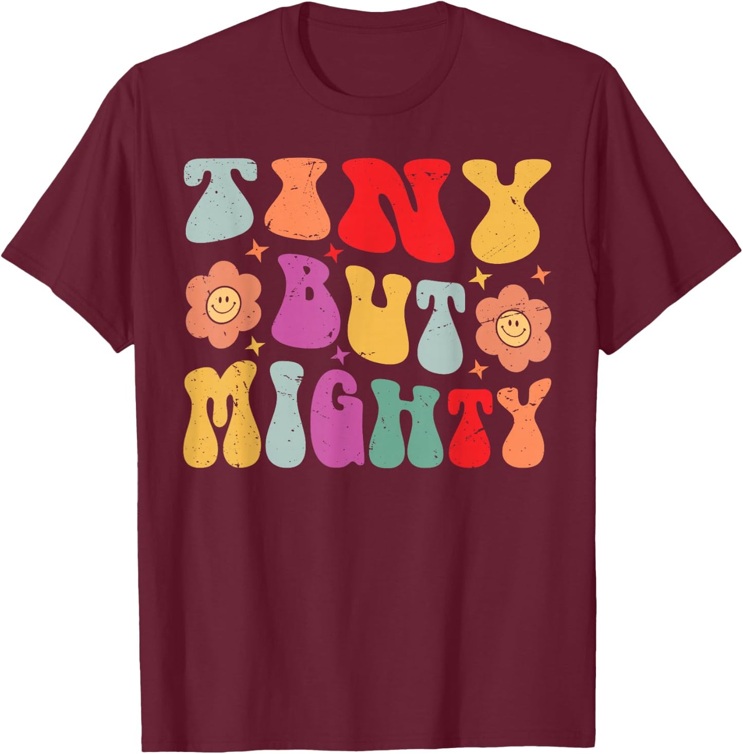 Tiny But Mighty - Funny Short Girls - Petite Girlfriend T-Shirt - T-Shirt | Maroon