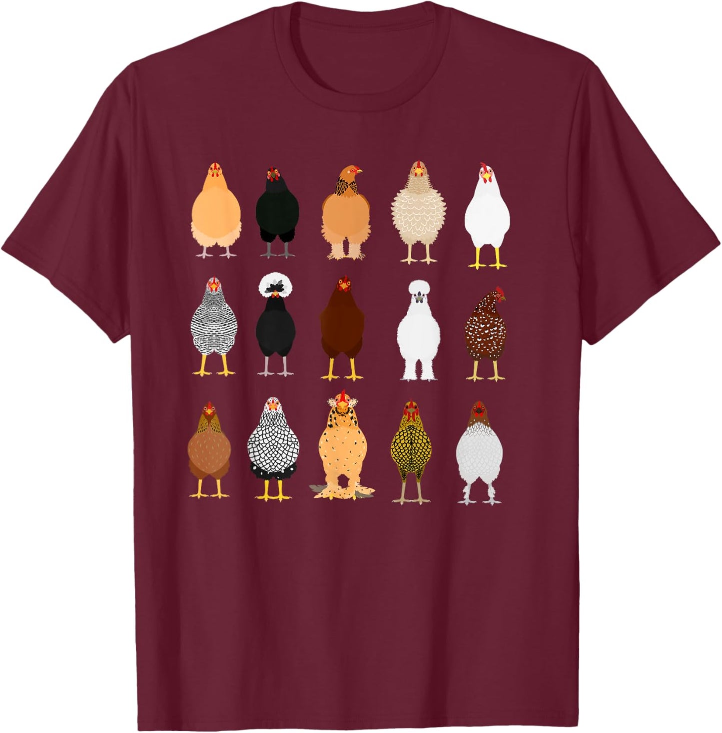 In My Chicken Mom Era, Chicken Lady, Chickens Front And Back T-Shirt - T-Shirt | Maroon
