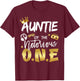 Auntie Of The Notorious One Old School Hip Hop 1st Birthday T-Shirt - T-Shirt | Maroon