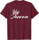 Awesome Queen Crown Crown me font queen T-Shirt - T-Shirt | Maroon