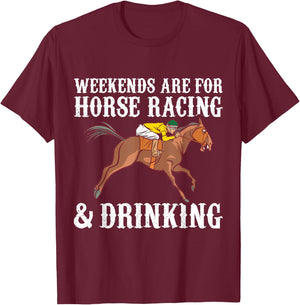Funny horse racing jockey T-Shirt - T-Shirt | Maroon