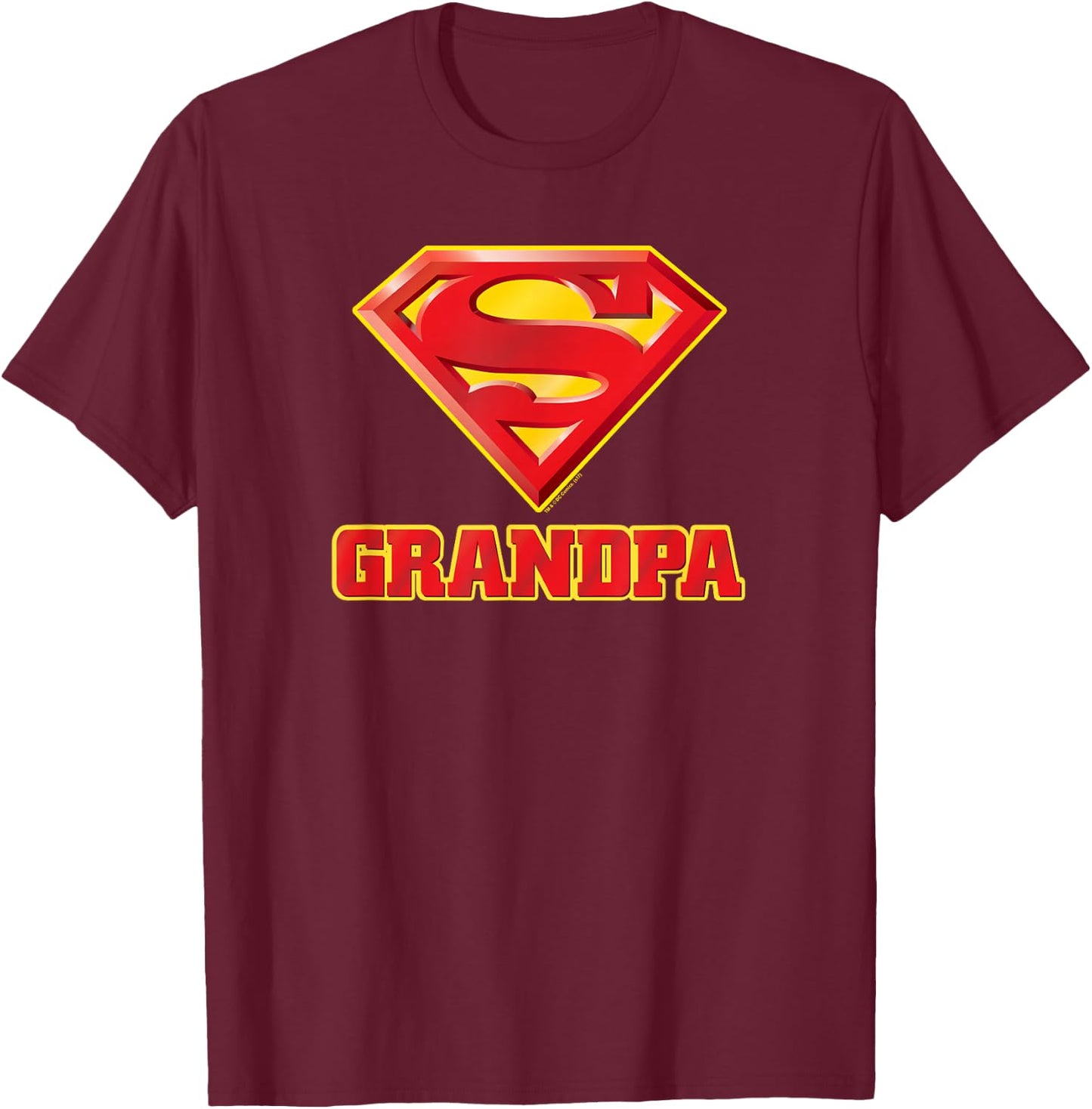 Superman Super Grandpa T-Shirt - T-Shirt | Maroon