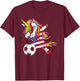 Funny Dabbing Unicorn USA Soccer - USA Flag Soccer T-Shirt - T-Shirt | Maroon