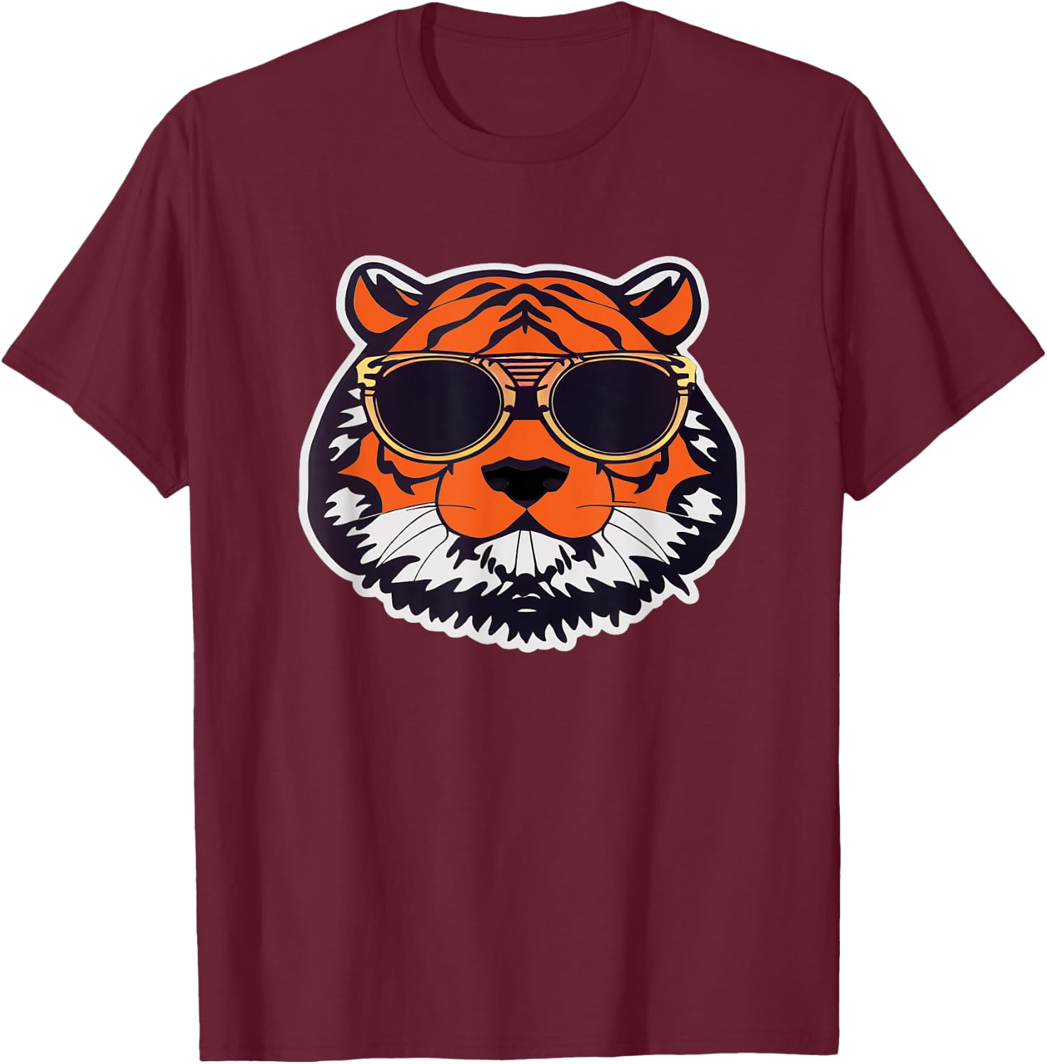 Year Of The Cool Bengal Tiger Artistic T-Shirt - T-Shirt | Maroon
