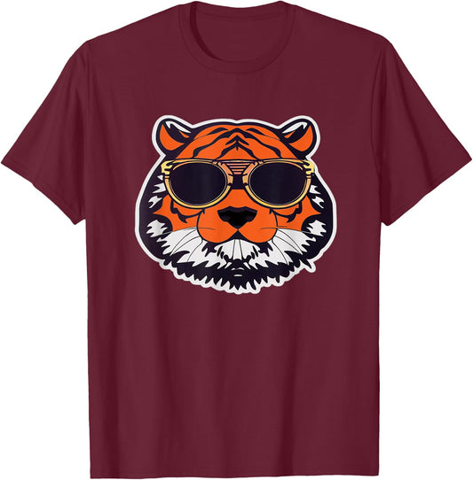 Year Of The Cool Bengal Tiger Artistic T-Shirt - T-Shirt | Maroon