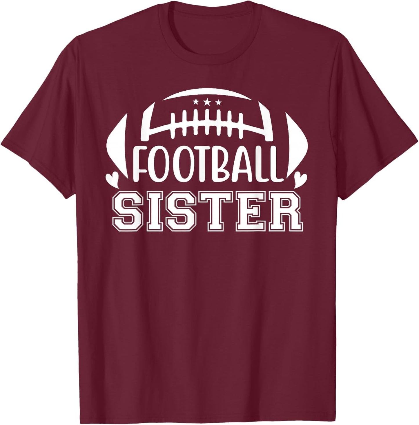 Big Sister Football Shirt,Football Sister Shirts for Girls T-Shirt - T-Shirt | Maroon