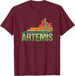 Artemis - Goddess of Hunt & Nature T-Shirt - T-Shirt | Maroon