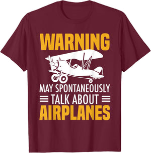 Funny Pilot Art Women Aviation Pilot Airplane Lovers T-Shirt - T-Shirt | Maroon