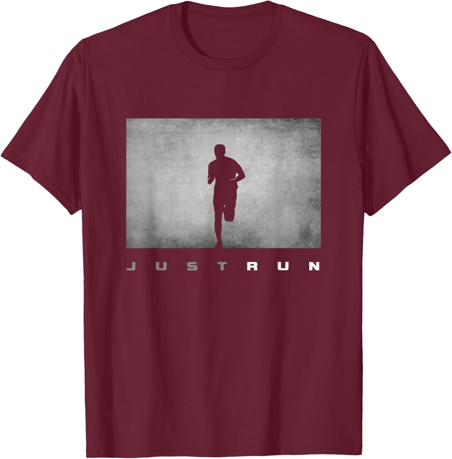 Just Run Running Runner T-Shirt - T-Shirt | Maroon