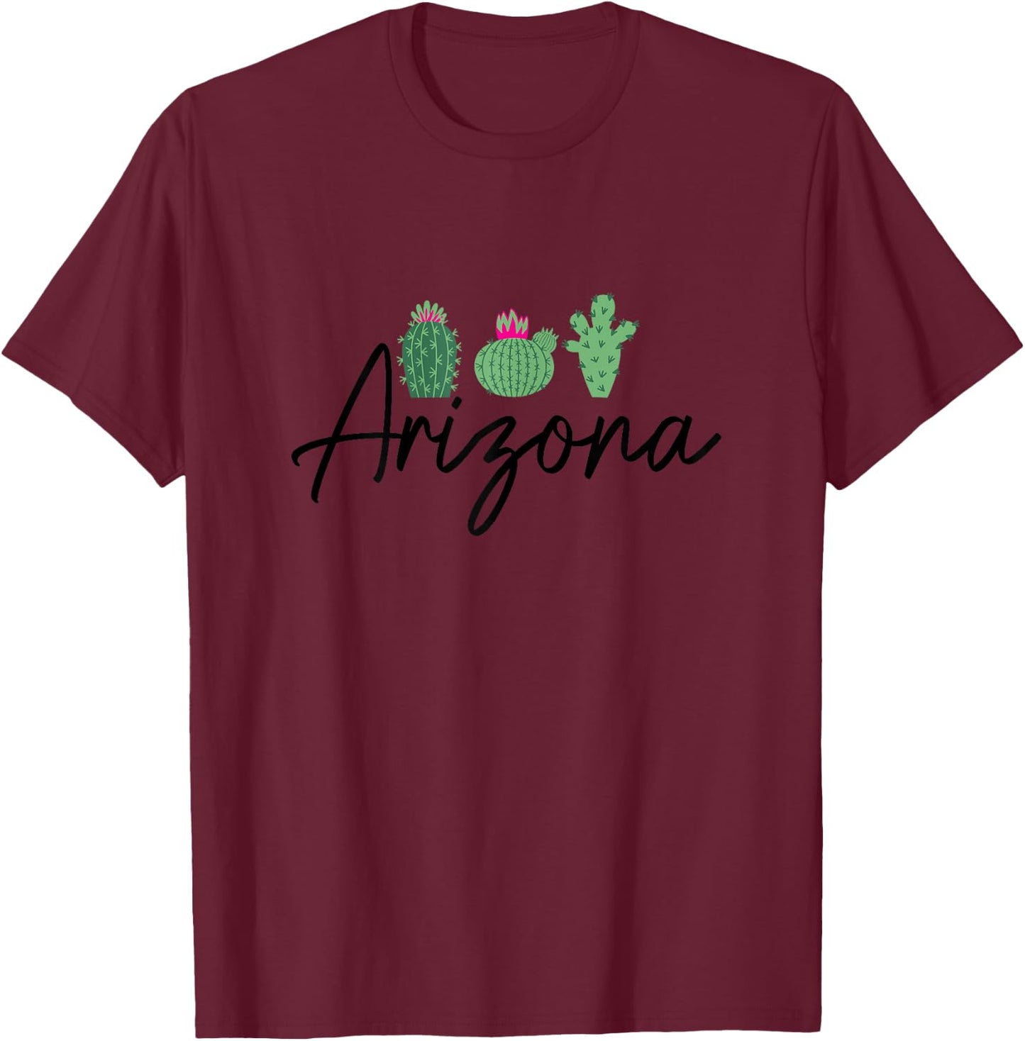 Arizona Cactus Cute AZ Pride Girls T-Shirt - T-Shirt | Maroon