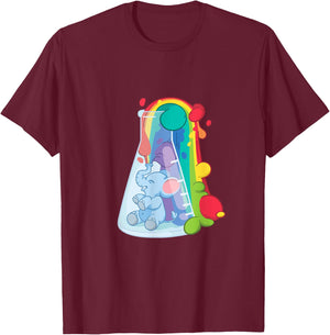 Elephant Toothpaste in a Chemistry Beaker T-Shirt - T-Shirt | Maroon
