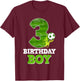 Happy 3rd Birthday Boy Soccer Lover 3 Yrs Old B-day T-Shirt - T-Shirt | Maroon