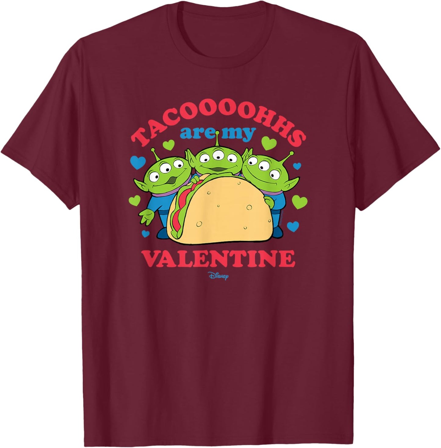 Toy Story - Tacos Are My Valentine T-Shirt - T-Shirt | Maroon