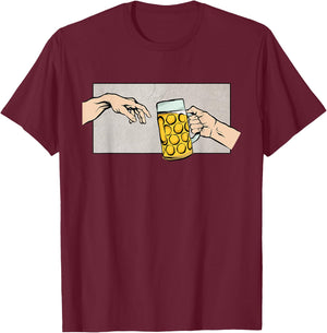 Maß beer philosophy funny beer drinker T-Shirt - T-Shirt | Maroon