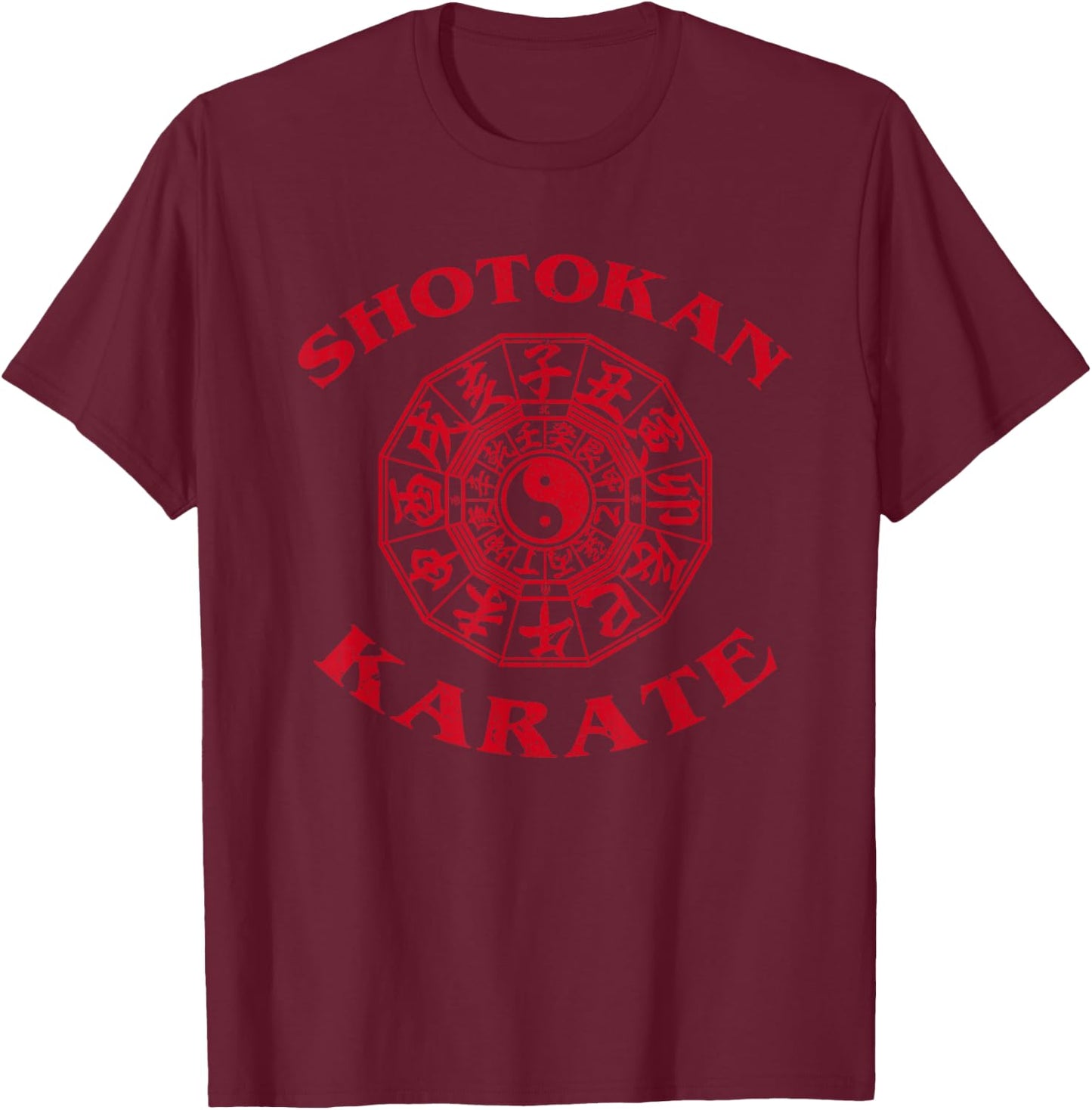 Shotokan Karate Zodiac Circle T-Shirt - T-Shirt | Maroon