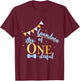 Grandma Of Mr One-derful Party Blue-Gold Boy 1st Birthday T-Shirt - T-Shirt | Maroon