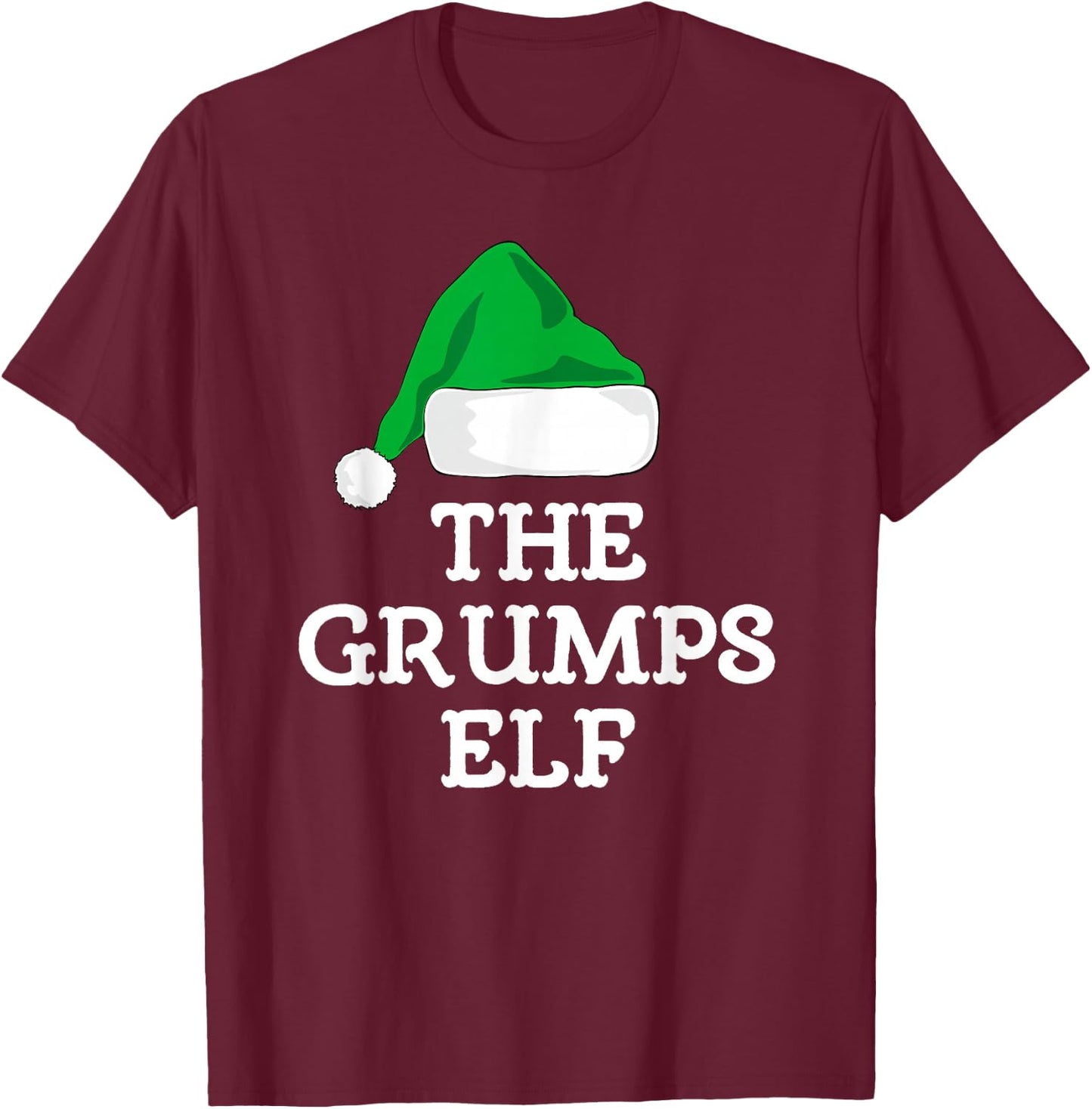 Family The Grumps Elf Christmas Matching Pajama Funny Xmas T-Shirt - T-Shirt | Maroon
