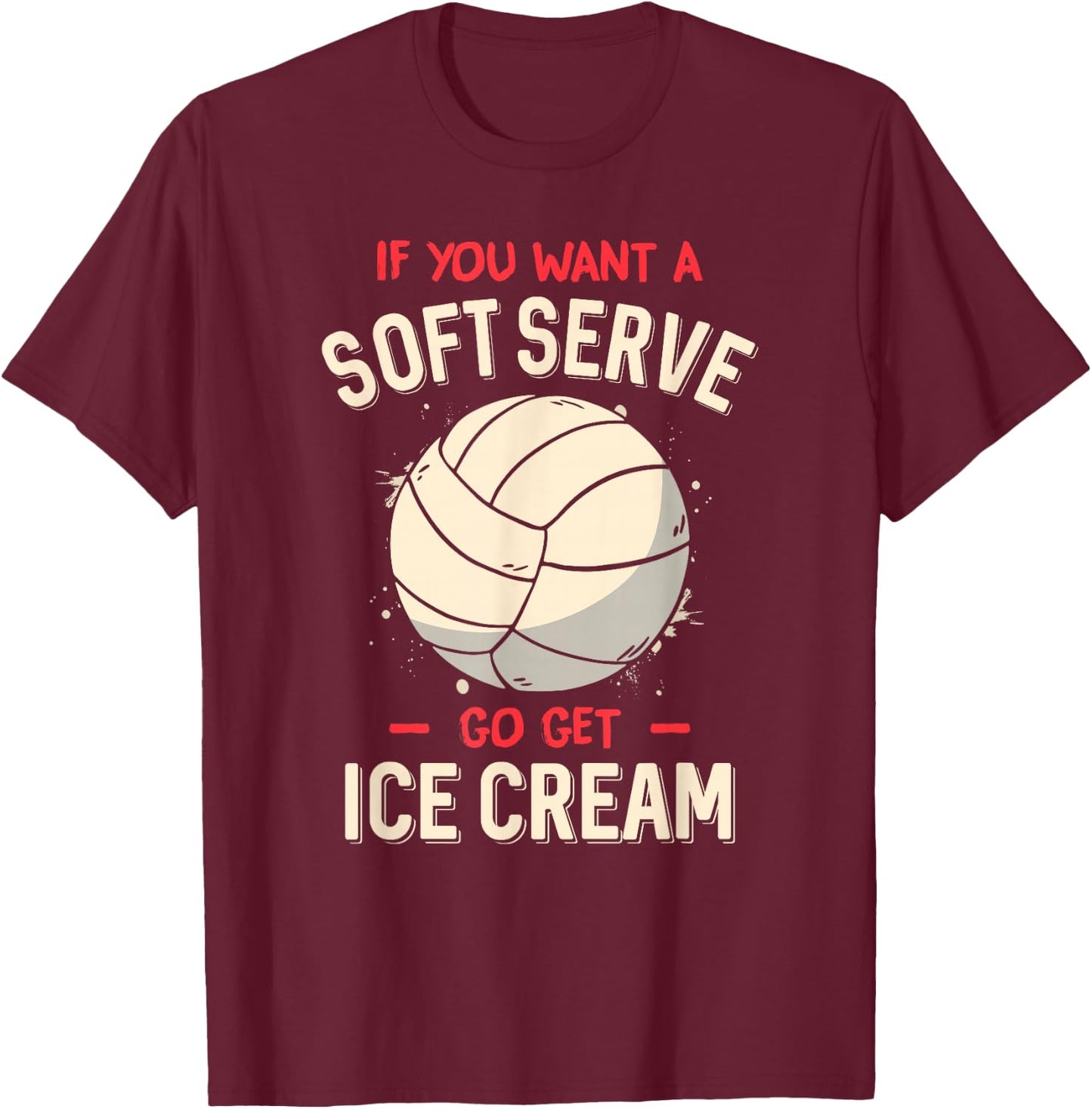Funny Volleyball Shirt For Girls Teens Women Kids T-Shirt - T-Shirt | Maroon