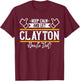 Clayton | Keep Calm and let Clayton handle that T-Shirt - T-Shirt | Maroon