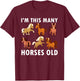 6 Years Old Girl Horses Old 6th Birthday Kids T-Shirt - T-Shirt | Maroon